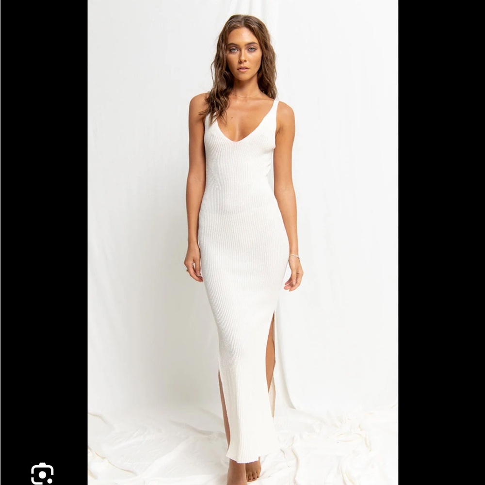 Flook the Label Skylar Midi Dress - White/Ivory (S)